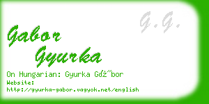 gabor gyurka business card